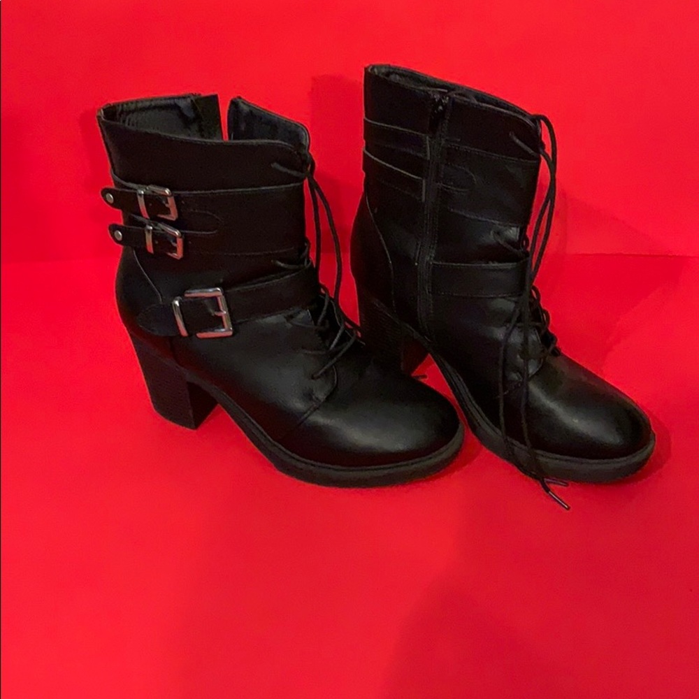 Black Buckle Boots